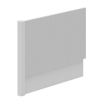 Plum&clay Solara Fluted White End Bath Panel (W)800mm from B&Q