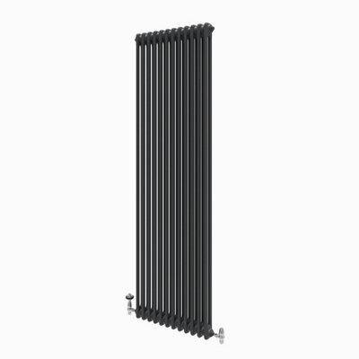 B&Q -  Braxton Grey Double Vertical Column Radiator (H)1800mm (W)560mm