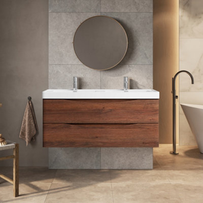 Plum&clay Eden Redwood Wall Hung Vanity Unit With Resin Basin (W)1200mm from B&Q