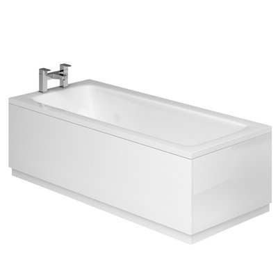 Plum&clay Eden Gloss White Front Bath Panel (L)1800mm from B&Q