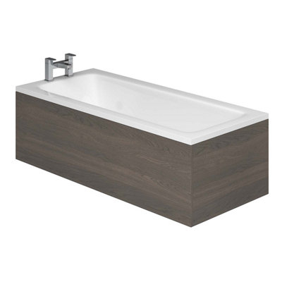 Plum&clay Novela Dark Wood Front Bath Panel (L)1800mm from B&Q