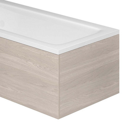 Plum&clay Novela Light Wood End Bath Panel (L)800mm from B&Q