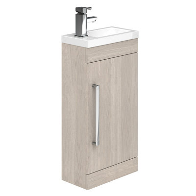 Plum&clay Novela Light Wood Floorstanding Cloakroom Vanity Unit (W)400mm from B&Q