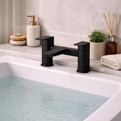 Plum&clay Zoia Matt Black Bath Filler Tap from B&Q