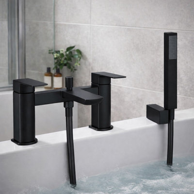 Plum&clay Zoia Matt Black Bath Shower Mixer Tap from B&Q
