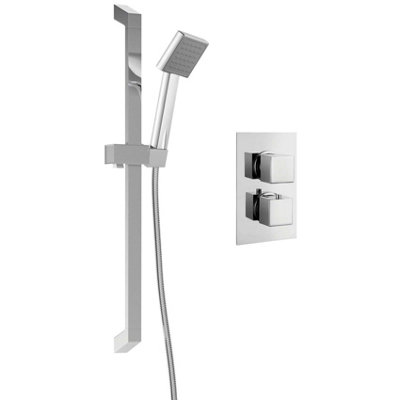 Plum&clay Venus Single Outlet Concealed Valve & Sqaure Slide Rail Kit from B&Q