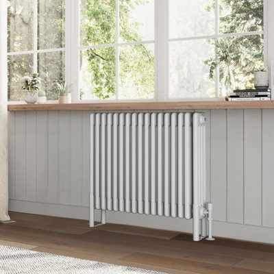 B&Q -  Braxton White Quadruple Horizontal Column Radiator (H)600mm (W)785