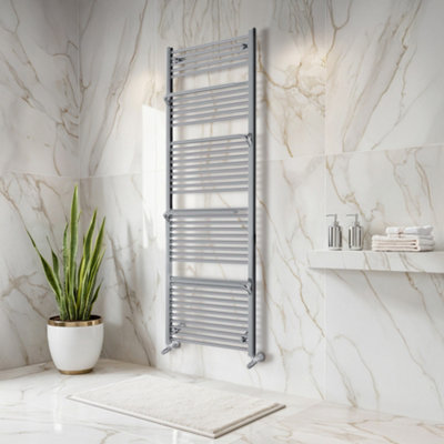 B&Q Jenna Chrome Heated Towel Rail - 1800X600mm
