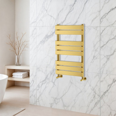 B&Q -  Ruby Gold Heated Towel Radiator Rail (H)800mm (W)500mm
