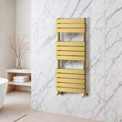 B&Q Ruby Gold Heated Towel Rail - 1200X500mm