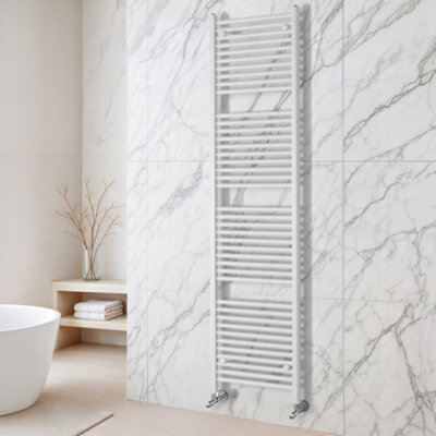 Plum&clay Triton White Heated Towel Radiator Rail 18000X500mm from B&Q