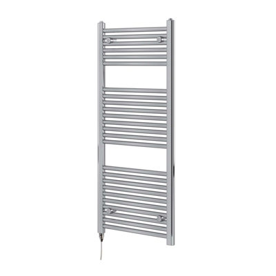 Plum&clay Triton Chrome Electric Heated Towel Rail (H)1200mm (W)500mm from B&Q