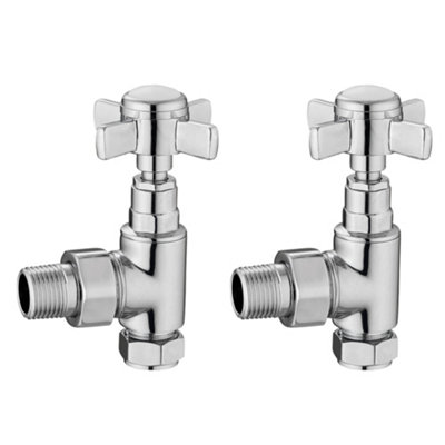 Plum&clay Pair Of Chrome Crosshead Radiator Valves from B&Q