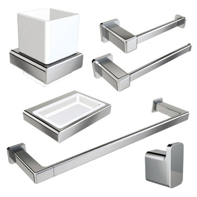 Vera Chrome 6-Piece Bathroom Accessory Set