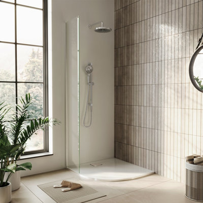 Plum&clay Elara Left Hand Quadrant Slimline Shower Tray (L)1200mm (W)900mm (H)25mm from B&Q