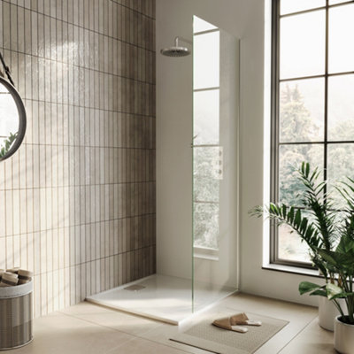 Plum&clay Elara Square Slimline Shower Tray (L)900mm (W)900mm (H)25mm from B&Q