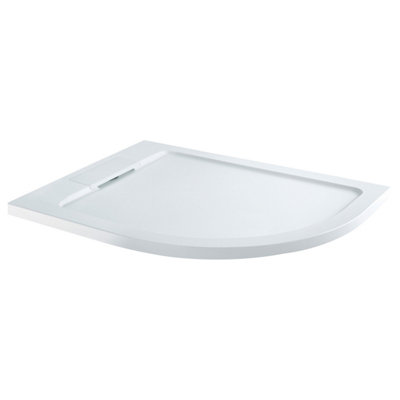 Plum&clay Offset Quadrant Right Hand Low Profile Shower Tray With Hidden Waste (L)1200mm (W)900mm (H)45mm from B&Q