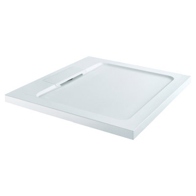 Plum&clay Square Low Profile Shower Tray With Hidden Waste (L)900mm (W)900mm (H)45mm from B&Q