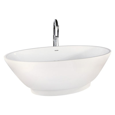 Plum&clay Langley White Freestanding Acrylic Bath (L)1700mm (W)790mm from B&Q