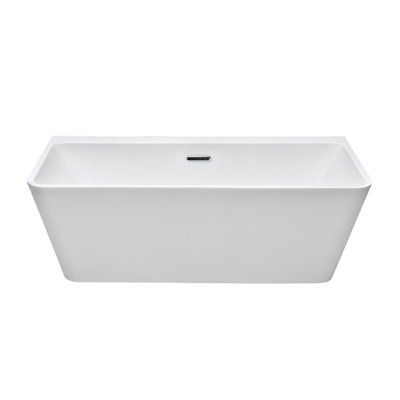 Plum&clay Morgan White Freestanding Acrylic Bath (L)1680mm (W)800mm from B&Q
