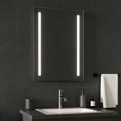 Plum&clay Sarena Battery Powered Rectangular Led Bathroom Mirror (W)50Cm (H)70Cm from B&Q