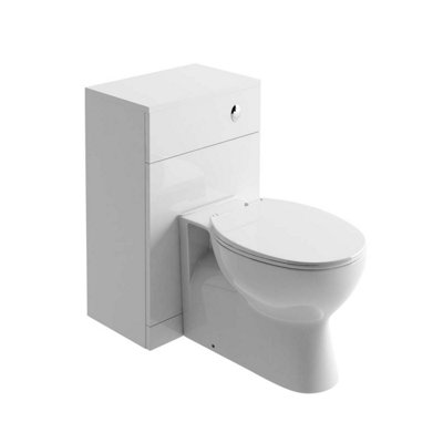 Plum&clay Denver Gloss White Back To Wall Toilet Wc Unit from B&Q