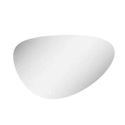 Plum&clay Iris Frameless Pebble Led Backlit Bathroom Mirror (H)68Cm (W)100Cm from B&Q