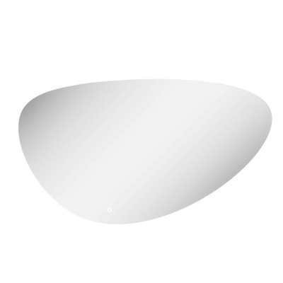 Plum&clay Iris Frameless Pebble Led Backlit Bathroom Mirror (H)68Cm (W)120Cm from B&Q