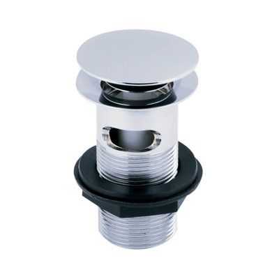 Plum&clay Chrome Slotted Click Clack Basin Waste from B&Q