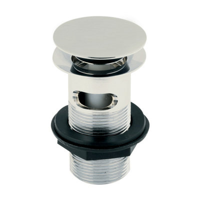 Plum&clay Nickel Slotted Click Clack Basin Waste from B&Q