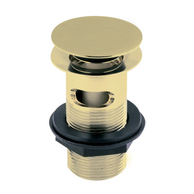 Plum&clay Gold Slotted Click Clack Basin Waste from B&Q