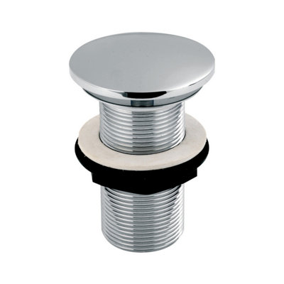 Plum&clay Chrome Unslotted Click Clack Basin Waste from B&Q