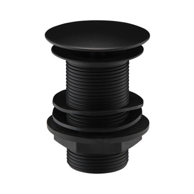 Plum&clay Black Unslotted Click Clack Basin Waste from B&Q