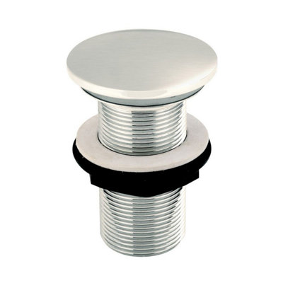 Plum&clay Nickel Unslotted Click Clack Basin Waste from B&Q