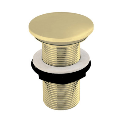 Plum&clay Gold Unslotted Click Clack Basin Waste from B&Q