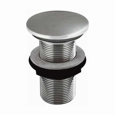 Plum&clay Gun Grey Unslotted Click Clack Basin Waste from B&Q