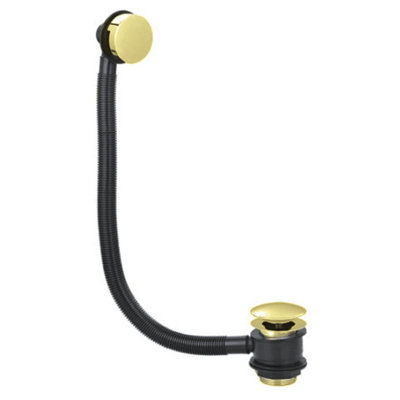 Plum&clay Brushed Gold Bath Overflow Filler from B&Q