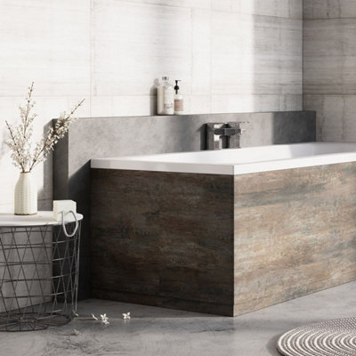 Plum&clay Condense Metallic Effect End Bath Panel (W)800mm from B&Q