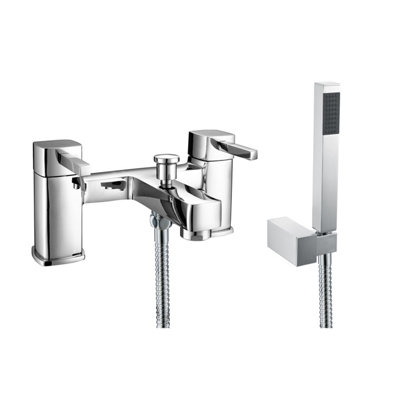 Plum&clay Cubic Chrome Plated Bath Shower Mixer Tap from B&Q