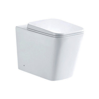 Plum&clay Danby Back To Wall Cermaic Toilet With Soft Close SeatQuick Release Hinges & Anti Bacterial Glaze from B&Q