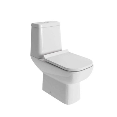 Plum&clay Thornfield Close Coupled Toilet With Eco Flush & Includes Slim Soft Close Seat from B&Q