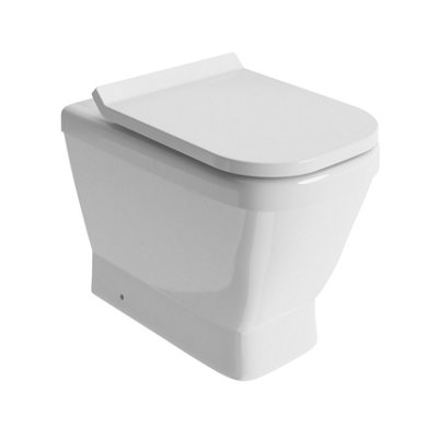 Plum&clay Aquarius Square Design Back To Wall Toilet With Soft Close Slim Seat from B&Q