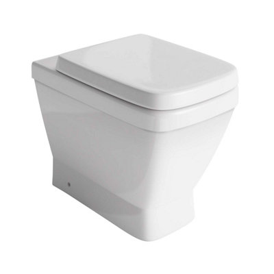 Plum&clay Aquarius Square Design Back To Wall Toilet With Soft Close Wrap Over Seat from B&Q
