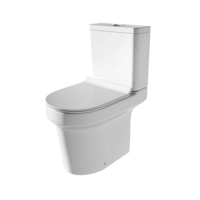Plum&clay Starlyn Close Coupled Toilet With Eco Flush & Soft Close Seat from B&Q