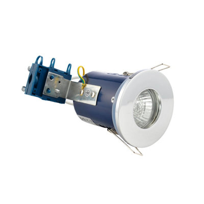 Plum&clay Iris Chrome Recessed Gu10 Downlight Ceiling Spotlight Fire Rated Ip65 from B&Q
