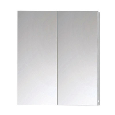 Plum&clay Marvel Bathroom Double Mirrored Wall Cabinet (H)703mm (W)600mm from B&Q