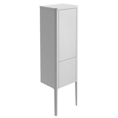 Plum&clay Sutton White Floor Standing Tall Bathroom Storage Cabinet (H)1510mm (W)430mm from B&Q