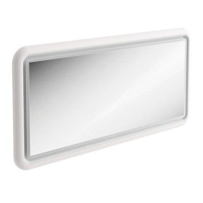 Plum&clay Sutton White Border Led Illuminated Bathroom Mirror (W)980mm (H)650mm from B&Q