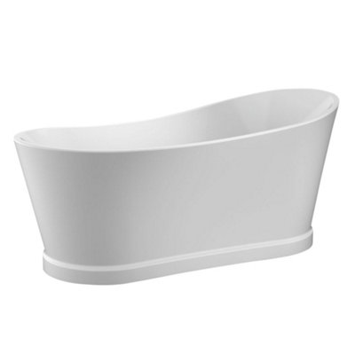 Plum&clay Tulsa White Acrylic Freestanding Bath (L)1720mm (W)790mm from B&Q