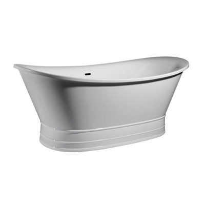 Plum&clay Claudia White Acrylic Freestanding Bath (L)1745mm (W)795mm from B&Q